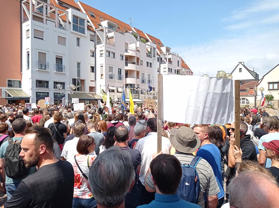 Manifestation à Colmar contre le Pass Sanitaire